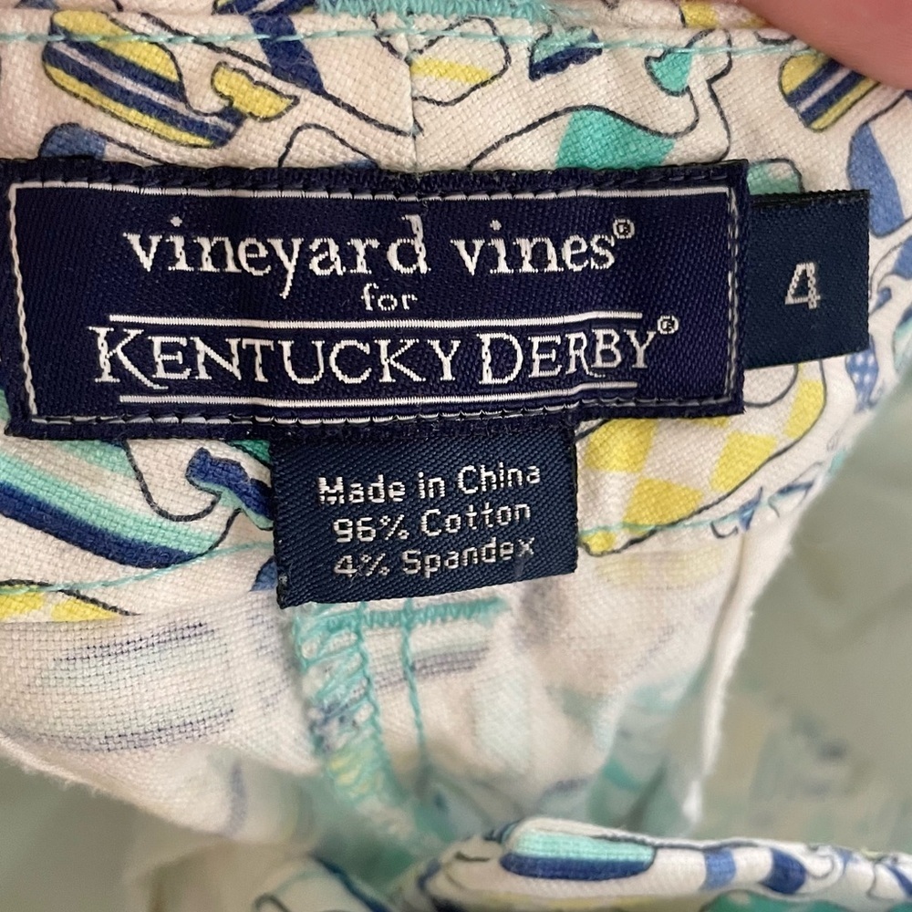 Vineyard Vines x Kentucky Derby women’s novelty whale logo print cotton size 4 - Picture 6 of 6